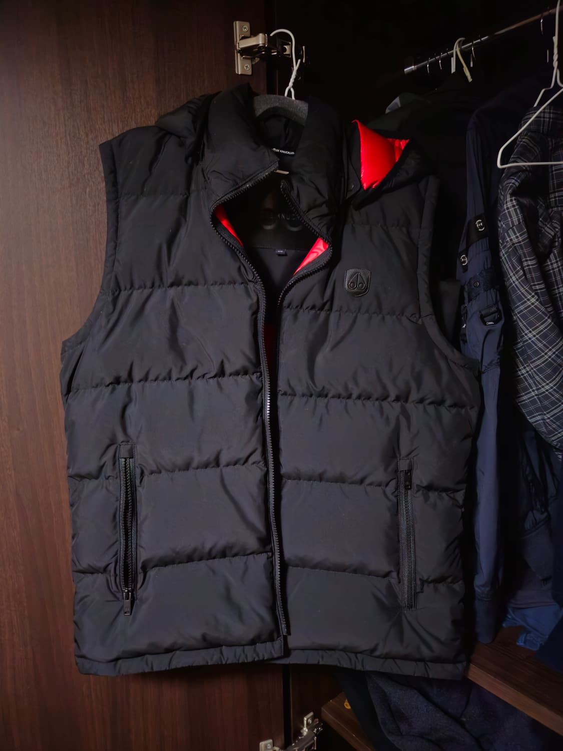 무스너클 패딩 조끼 M 블랙 상품이미지1