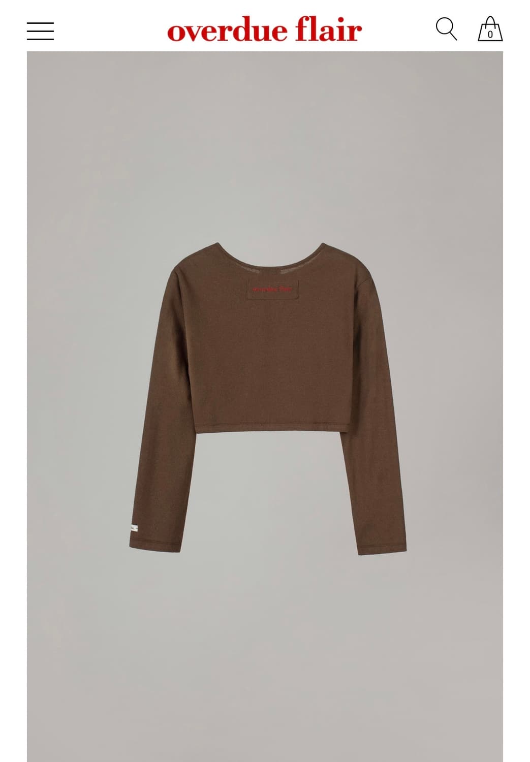 오버듀플레어) Organic Terry Mini Cardigan 상품이미지4