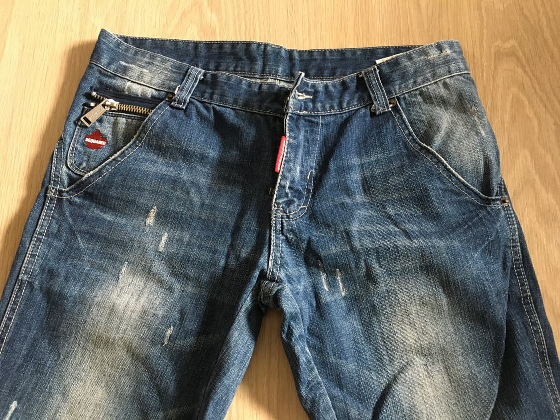 디스퀘어드 Dsquared2 자수 포인트 빈티지 데님 팬츠 34 상품이미지2