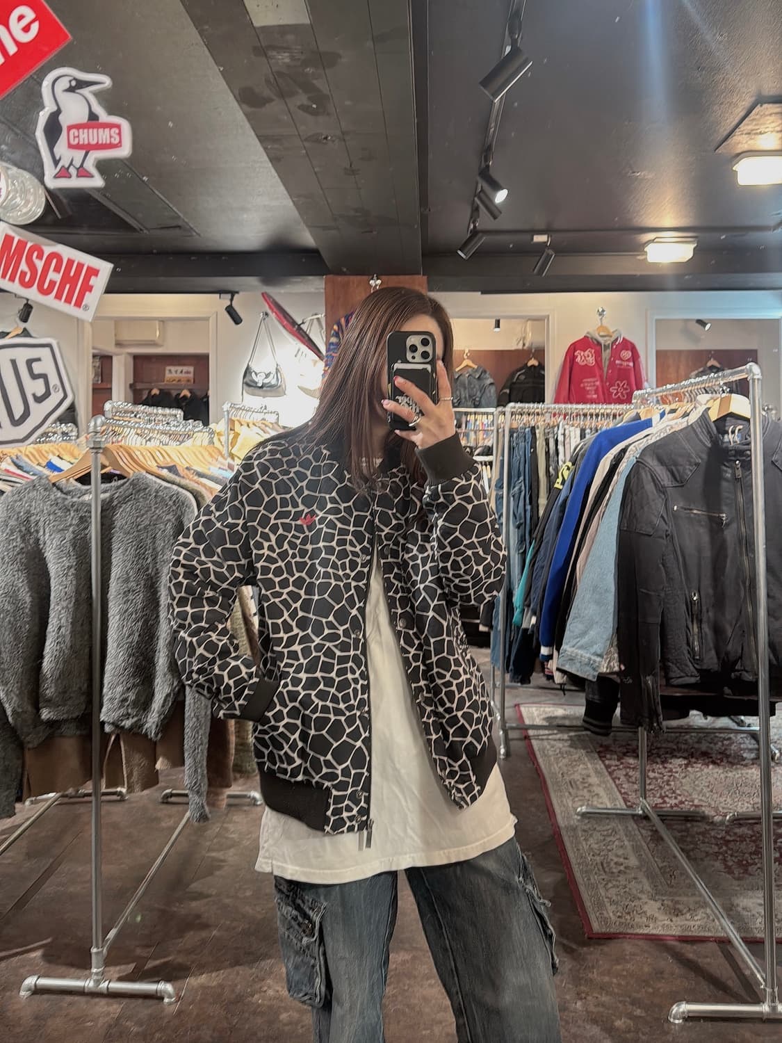 아디다스 애니멀 패턴 블루종 봄버 자켓 M 상품이미지8