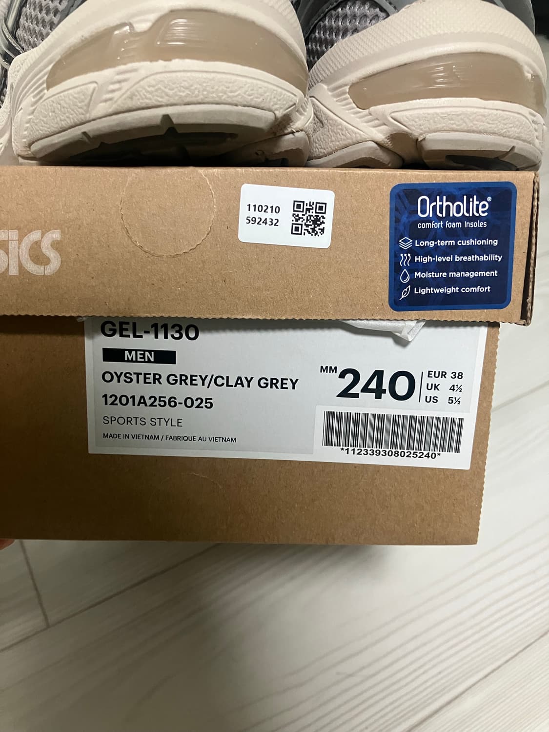 아식스 젤 1130 오이스터 그레이 240mm 상품이미지6