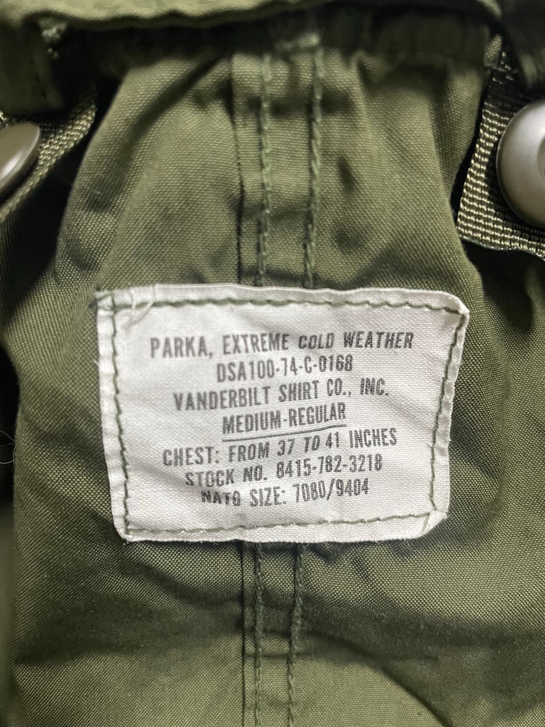 m65피쉬테일 og 반더빌트 외피 단품 M 오리지널 상품이미지2