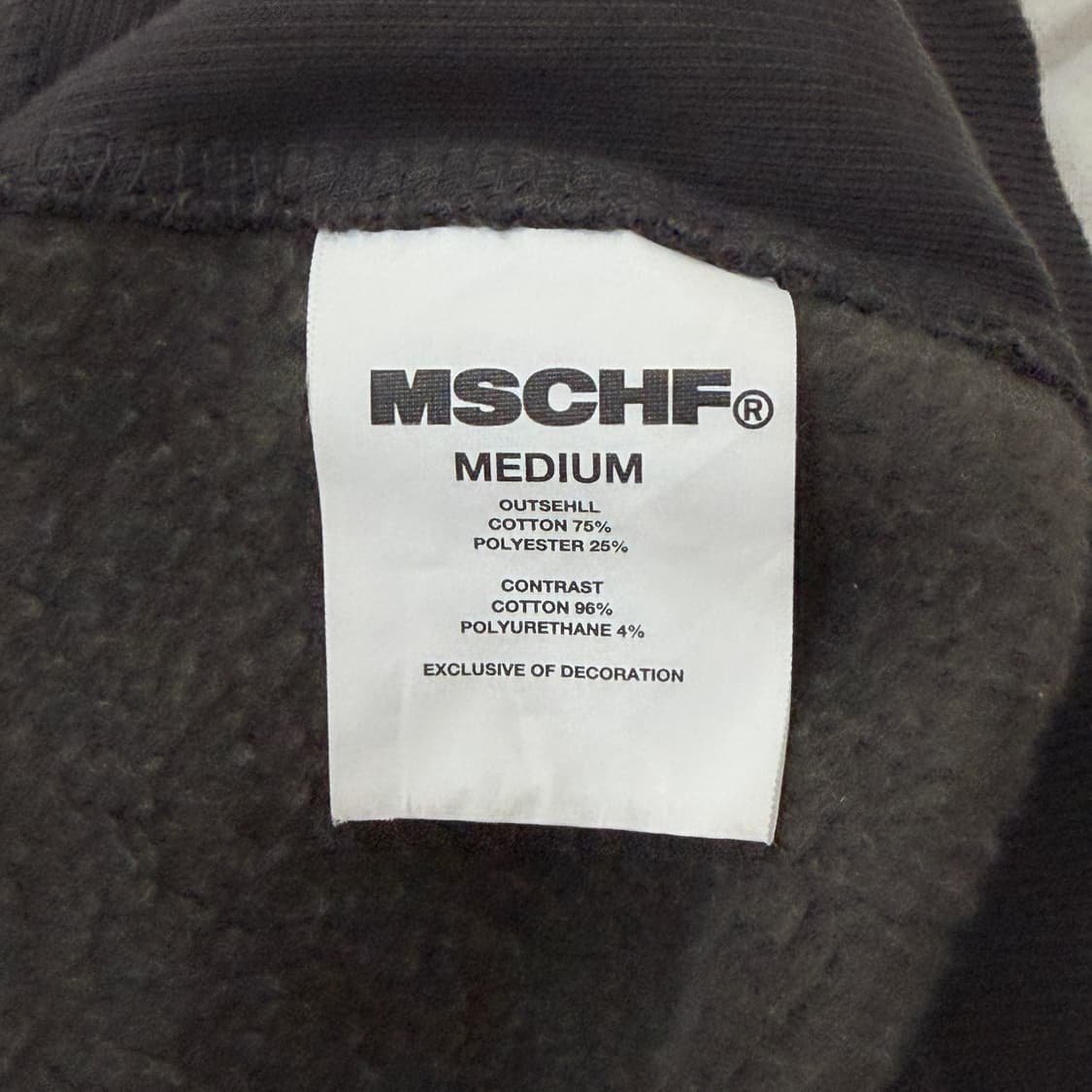 미스치프 롬버스 차콜 그레이 스웻 기모 후드티 M 상품이미지4