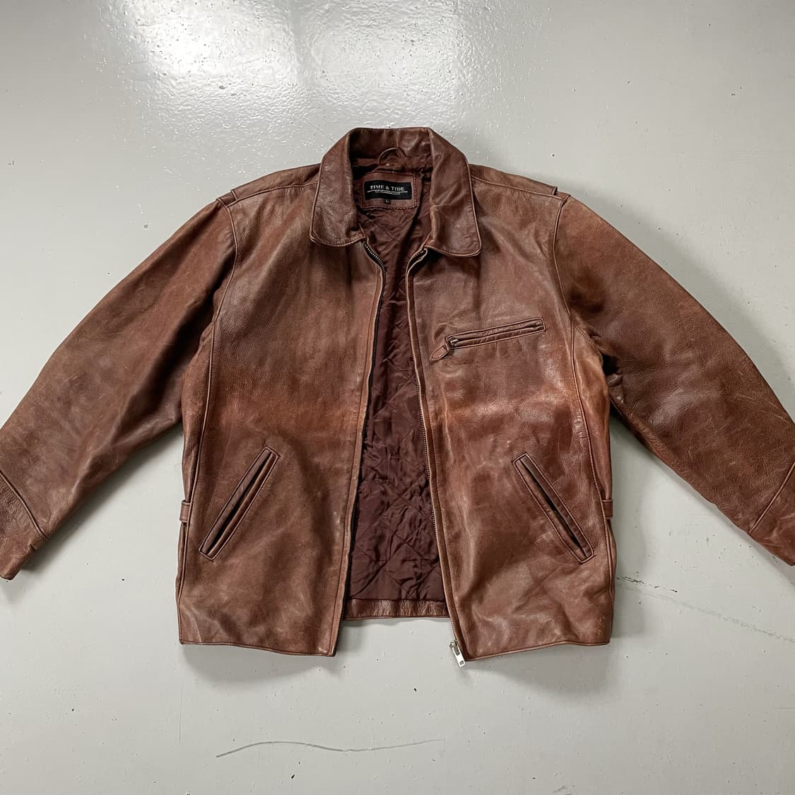 Cowhide Fade Motocycle Jacket 상품이미지3