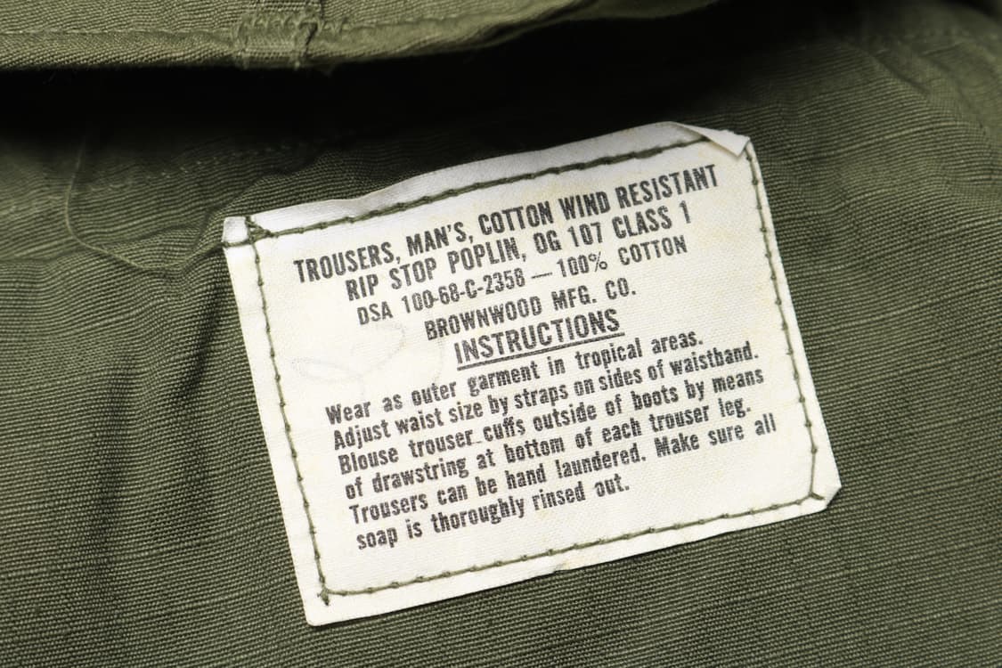 [S/R] 60's 미군 오리지널 OG-107 정글 퍼티그 팬츠 상품이미지6