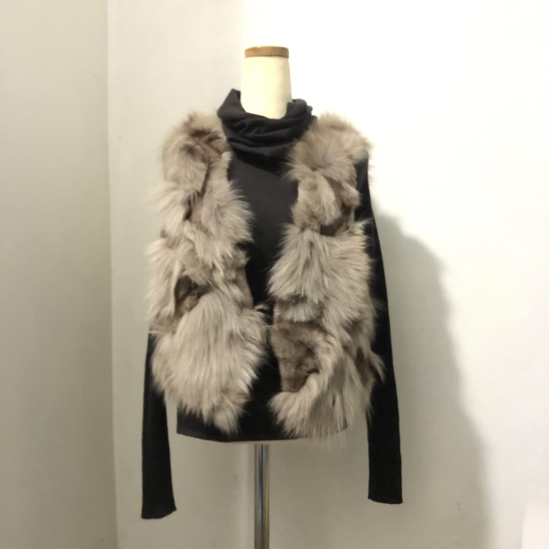 폭스 퍼 베스트 조끼 상품이미지1