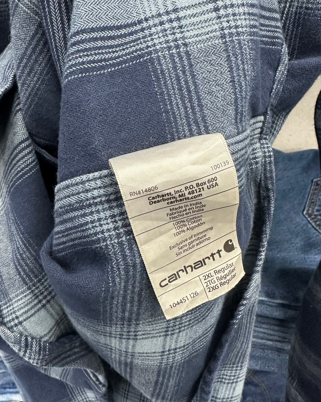 (2XL)칼하트 헤비울 체크셔츠-M1758 상품이미지5