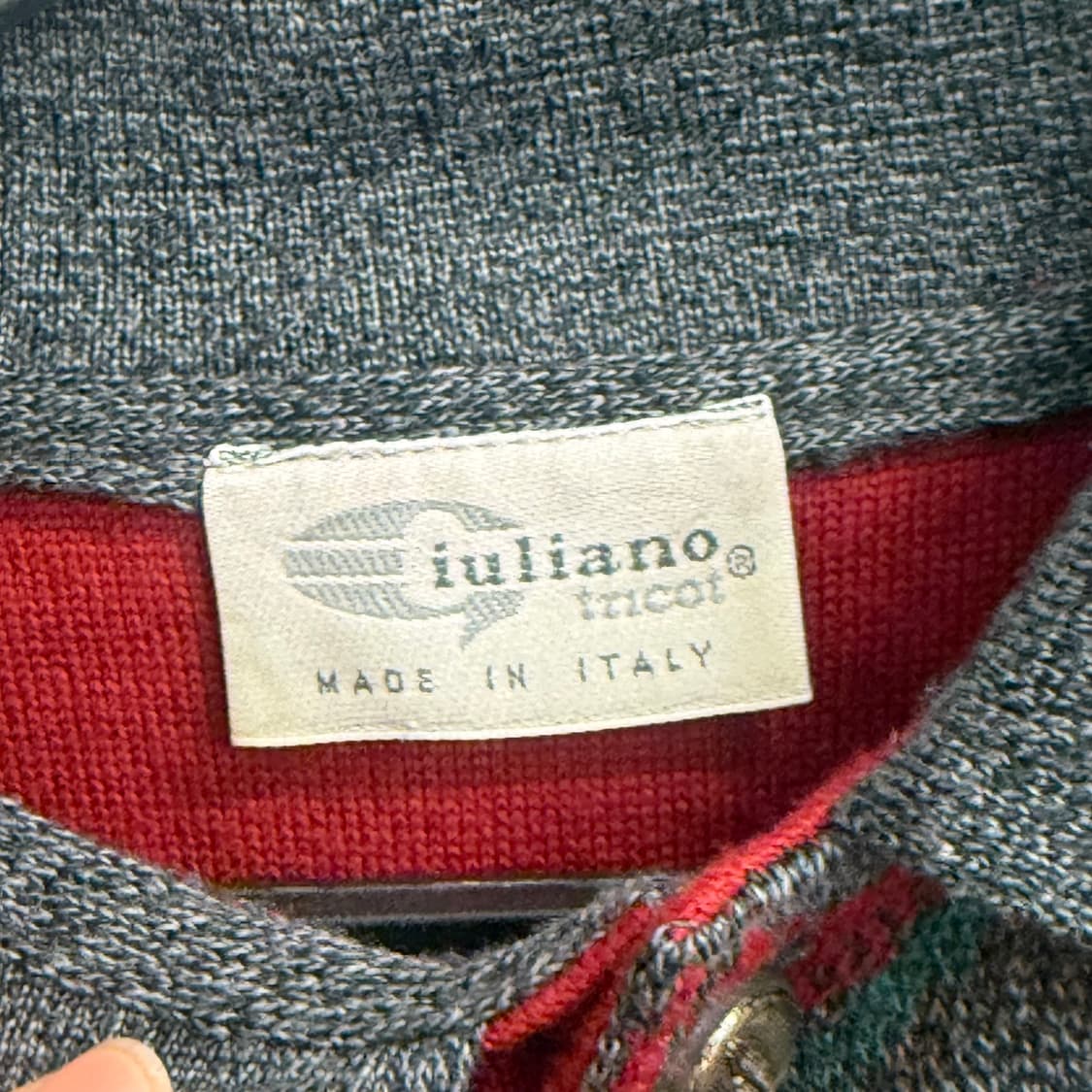 Made in Italy iuliano 이태리 메리노 카라 니트 L 상품이미지2