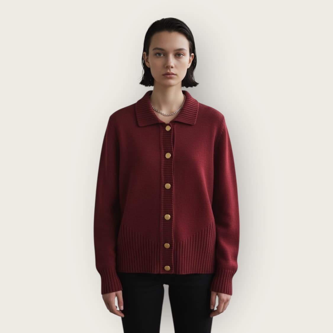 M/ 살바토레 페라가모 금장버튼 울 가디건 자켓 상품이미지1