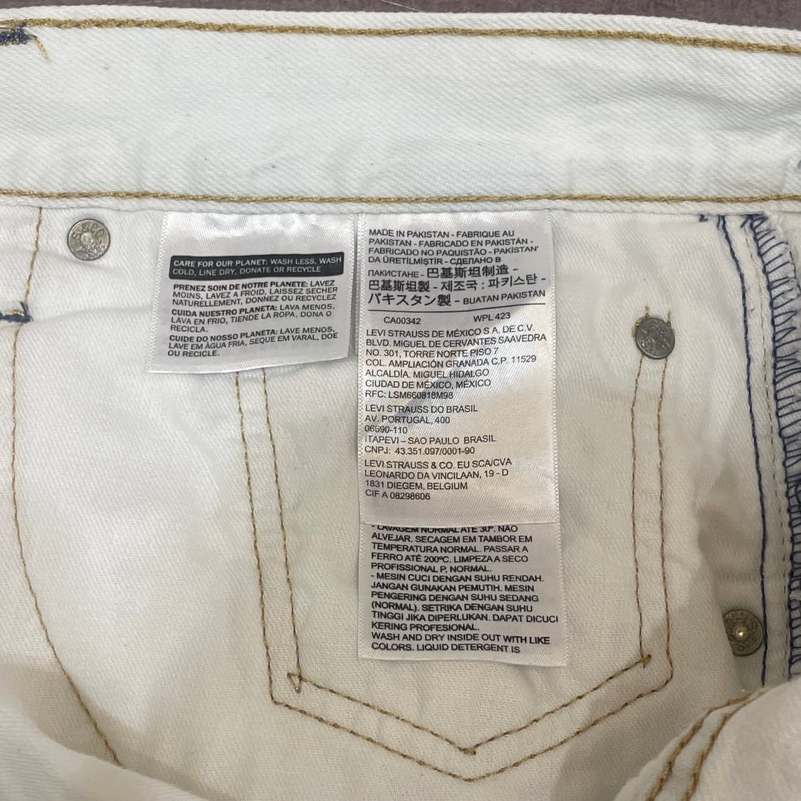 Levi's 리바이스 569 디스트로이드 화이트 데님 쇼츠 반바지 상품이미지8
