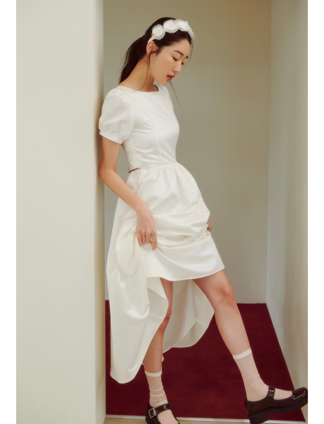 가니송 드레스 브라이덜 Bridal Back Open Dress_whit 상품이미지1