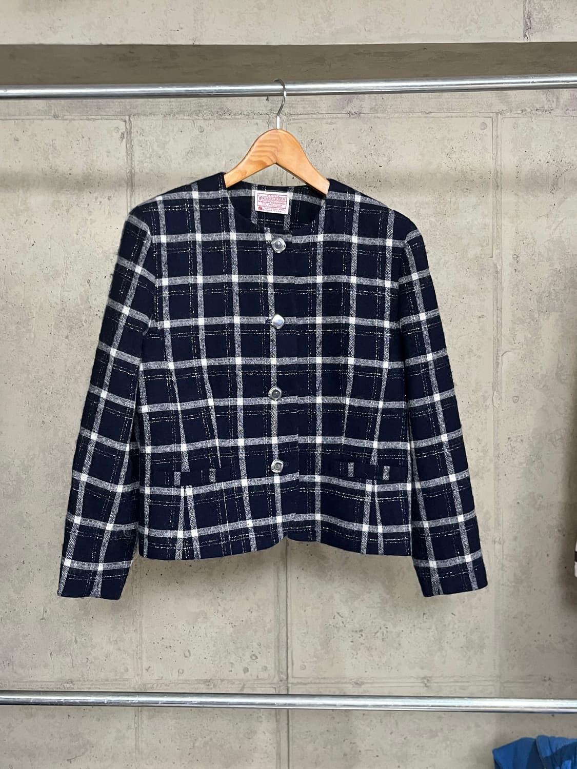 80s Pendleton Tweed Wool Blazer Jacket 상품이미지1