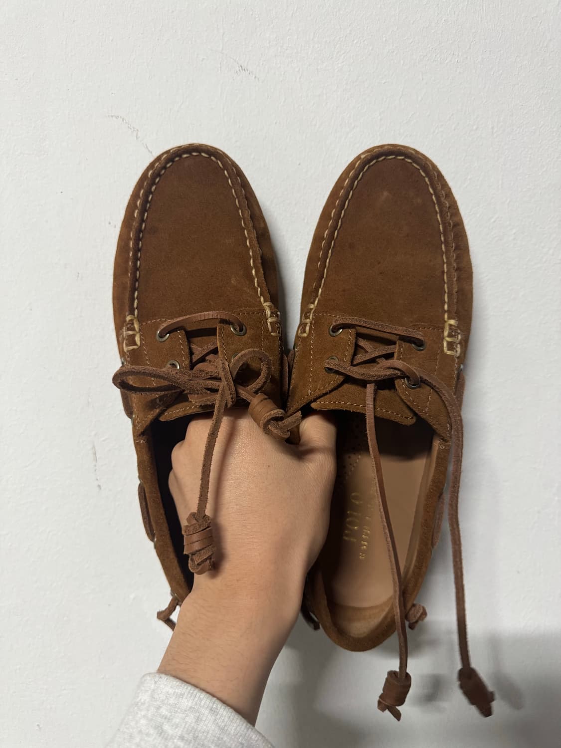 김원중 폴로 랄프로렌 스웨이드 보트 슈즈 , 로퍼 9.5D 브라운 상품이미지1