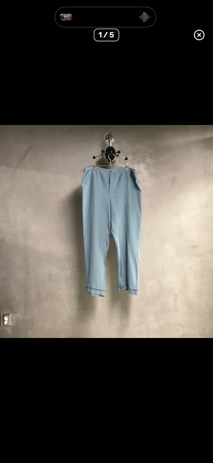 프라다 실크 블루그레이 팬츠 상품이미지2