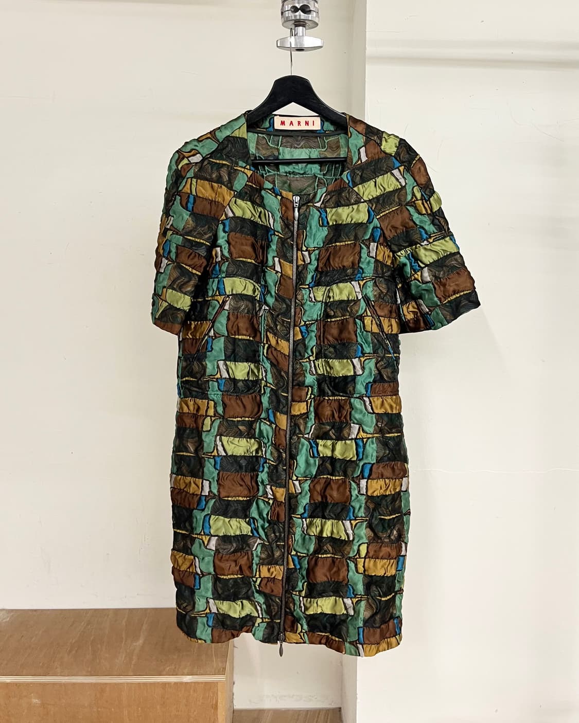 마르니 멀티컬러 패치워크 브로케이드 코트 드레스 상품이미지1