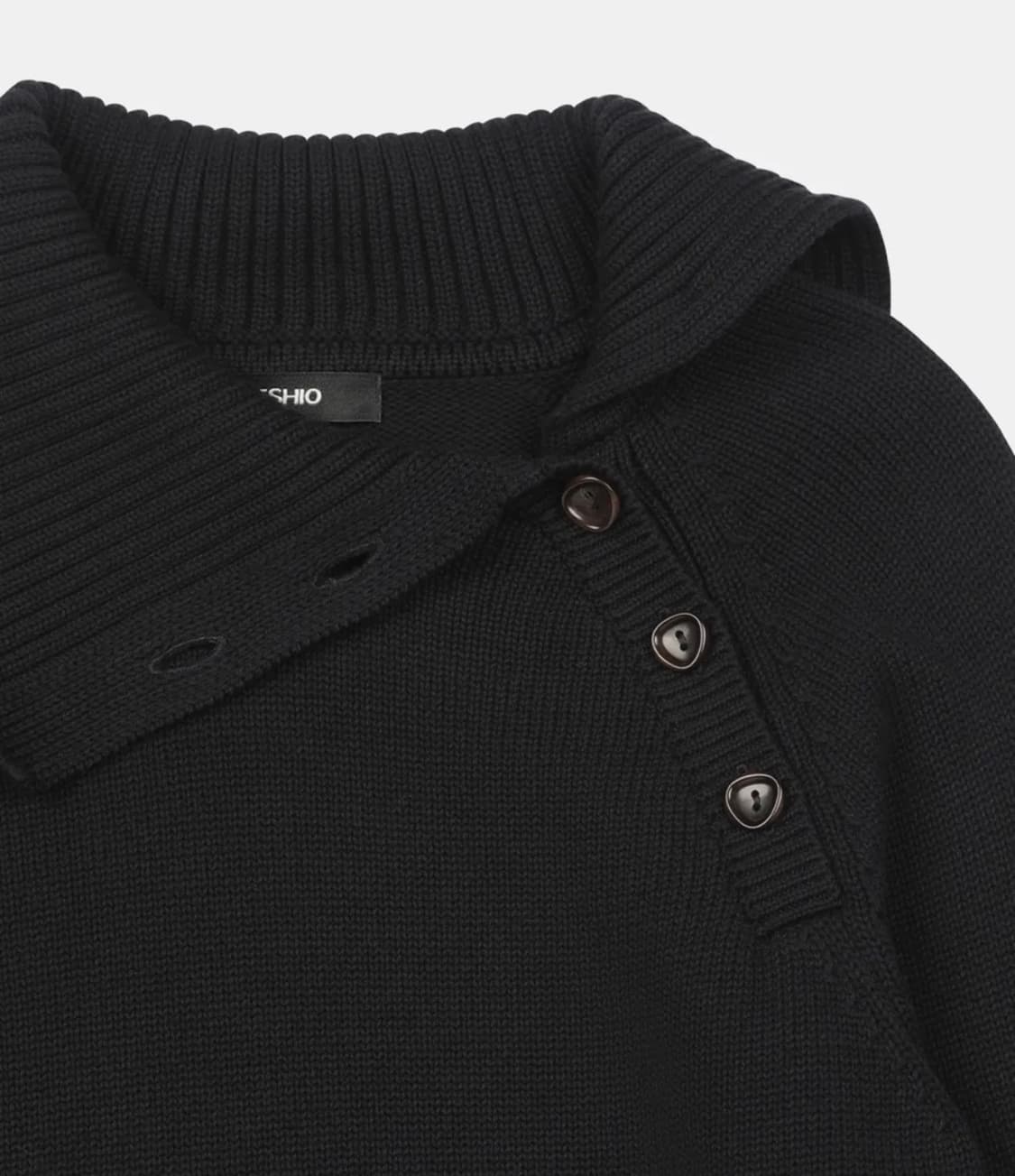 오헤시오 버튼니트BUTTON COLLAR RAGLAN KNIT, NAVY 상품이미지3