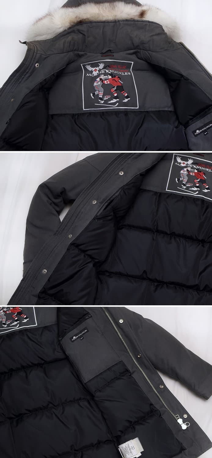 무스너클 스틸링 그레이 화이트 폭스퍼 다운 롱패딩 (XS / 90-95) 상품이미지7