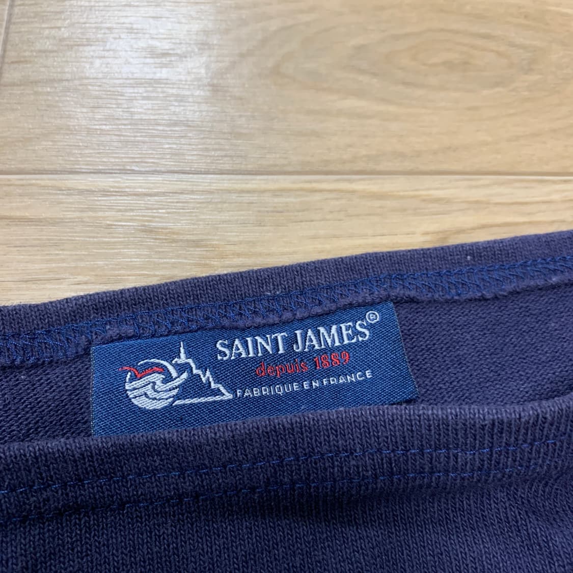 M)Saint James 세인트제임스 보트넥 솔리드 긴팔티 블루퍼플 상품이미지3