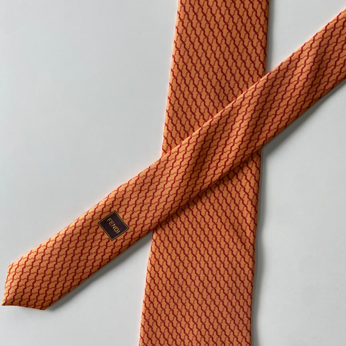 펜디(FENDI) 심플로고 명품 정품 넥타이 상품이미지4