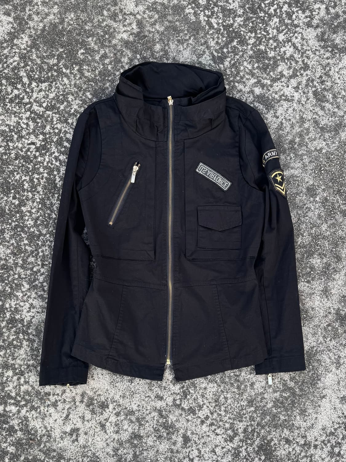 Black Zip-Up Field Jacket 상품이미지1