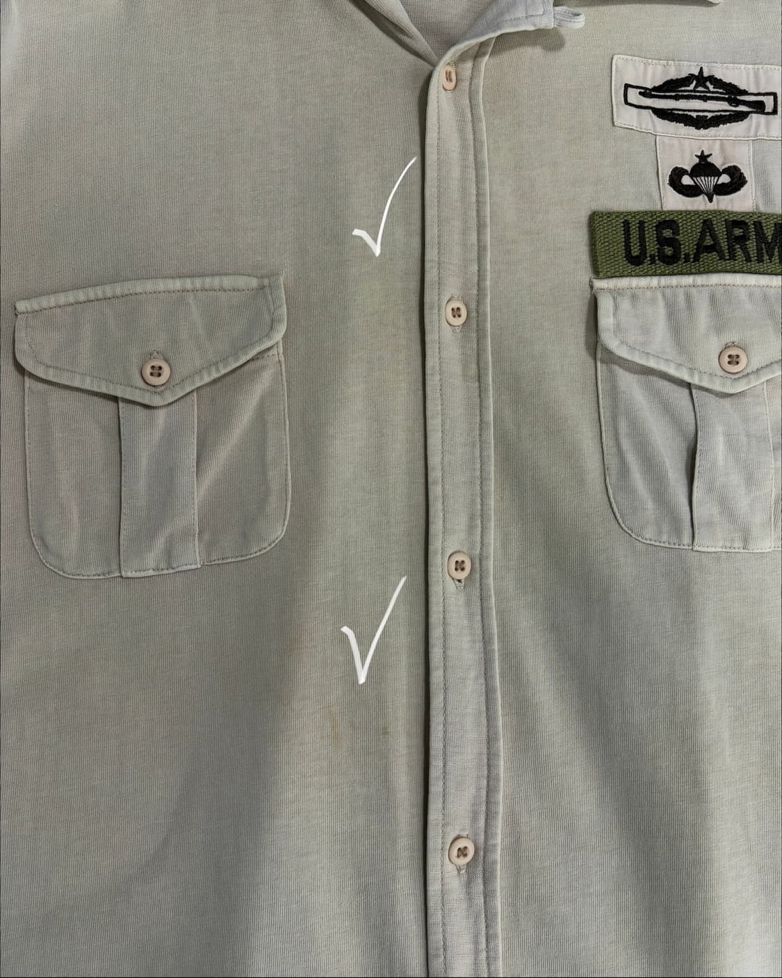 [M]아비렉스 밀리터리 스판덱스 반팔 셔츠 상품이미지8