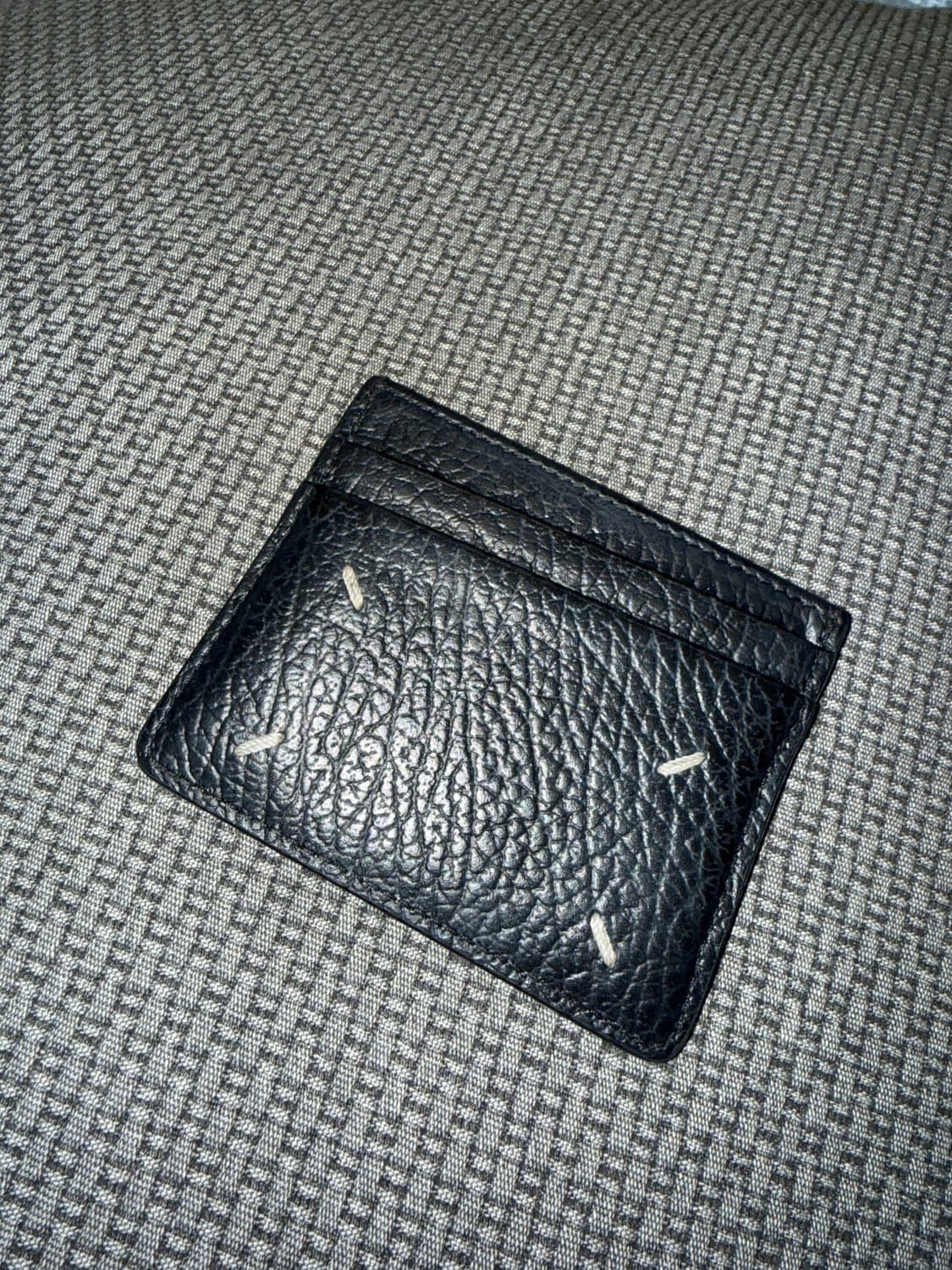 메종 마르지엘라 스티치 카드 홀더 블랙 상품이미지1