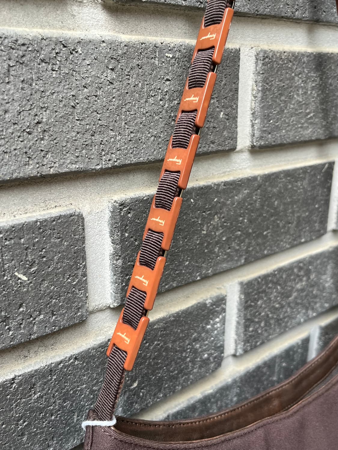 90s FERRAGAMO 페라가모 아크릴피스 핸들 백 상품이미지2