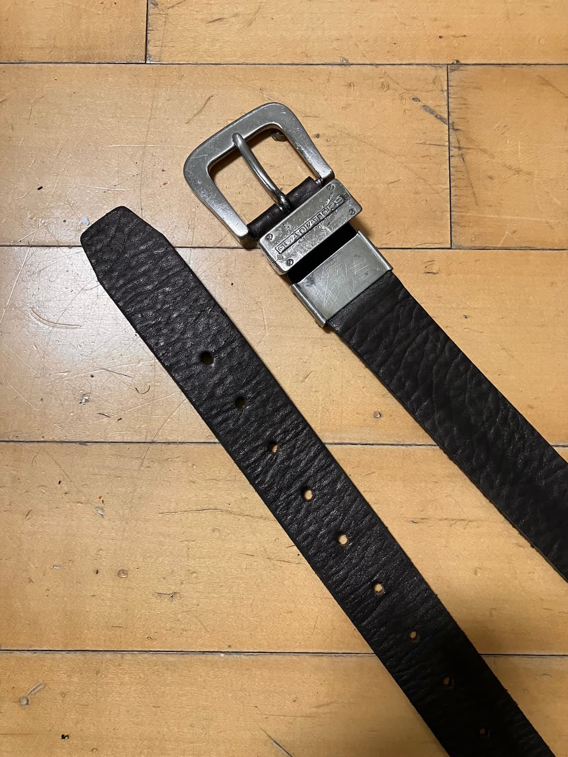 Japanese 90s 고딕 메가 스틸 러스트 버클 벨트 상품이미지2