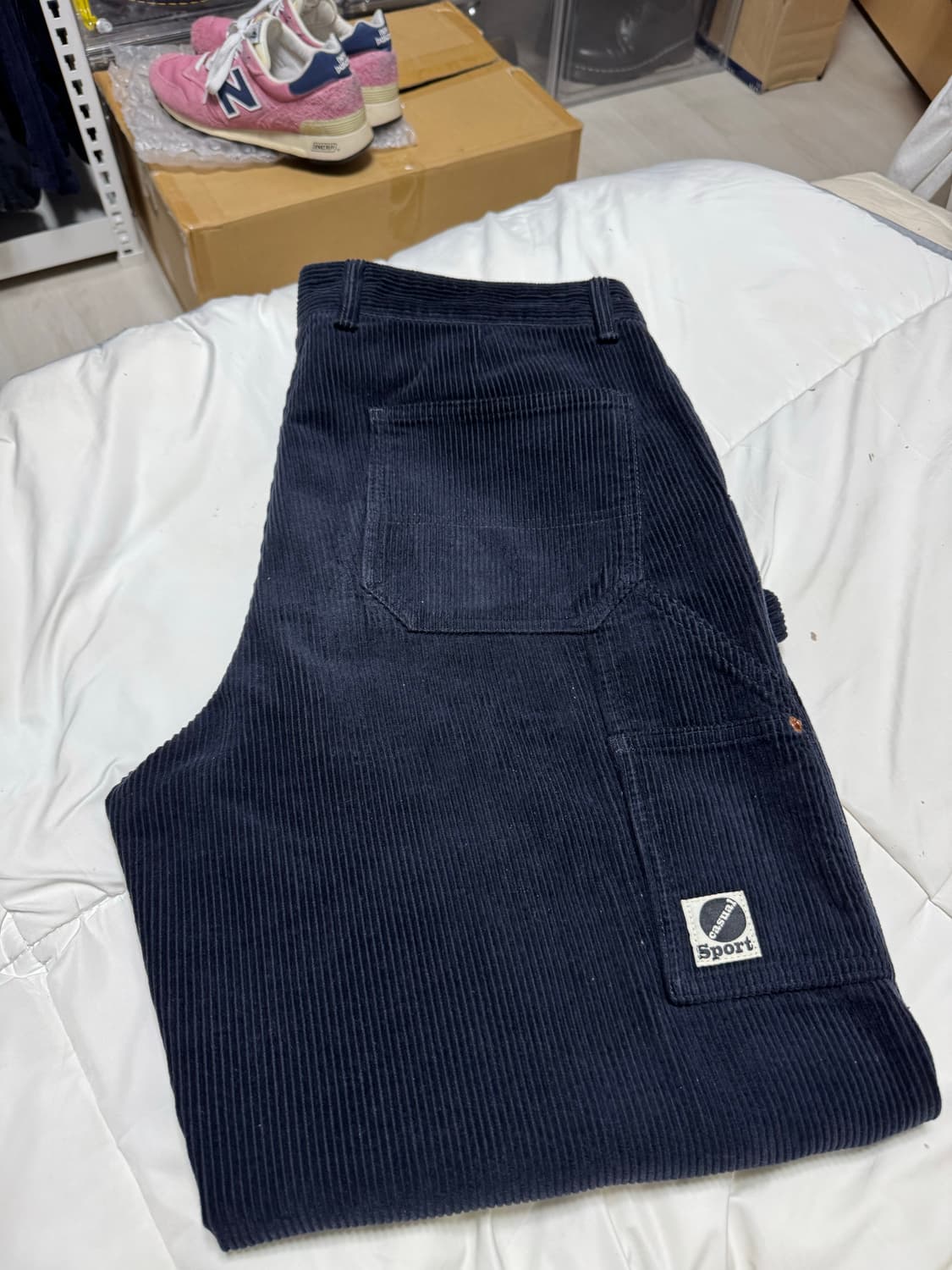 헤리티지플로스 코듀로이 카펜터팬츠 / 네이비 / 라지L 상품이미지1