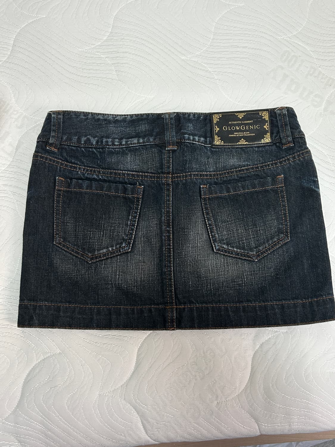 아야즈 빈티지 진청 치마 워싱 미니스커트 상품이미지2