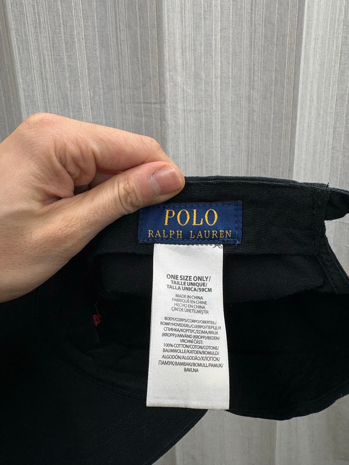 폴로 랄프로렌 블랙 볼캡 모자 상품이미지5