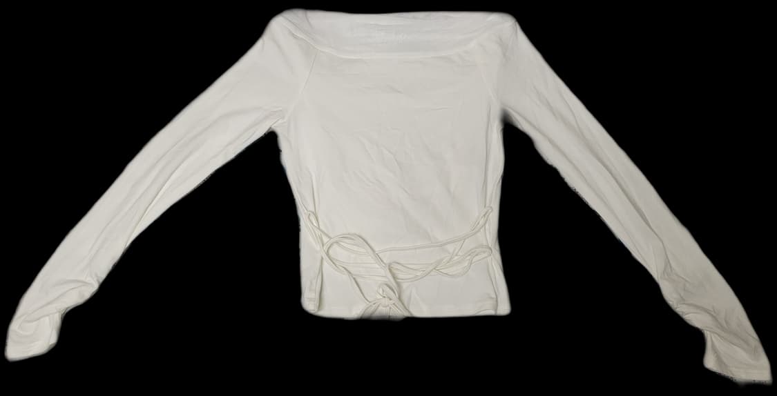 클리시어 sheer ballet draped top/white 상품이미지2