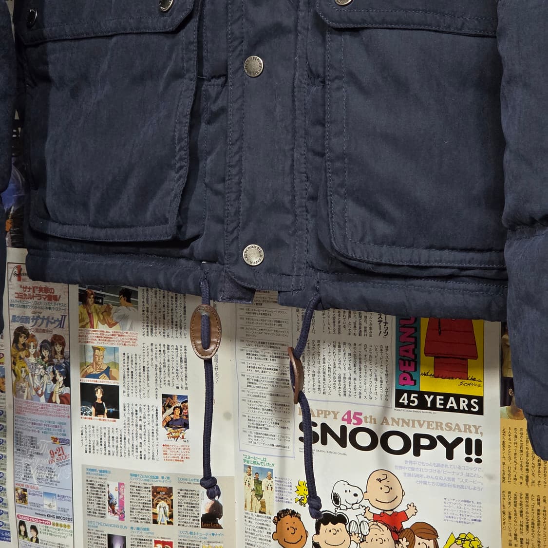 아베크롬비 스웨이드 네이비 덕다운 패딩 점퍼 상품이미지5