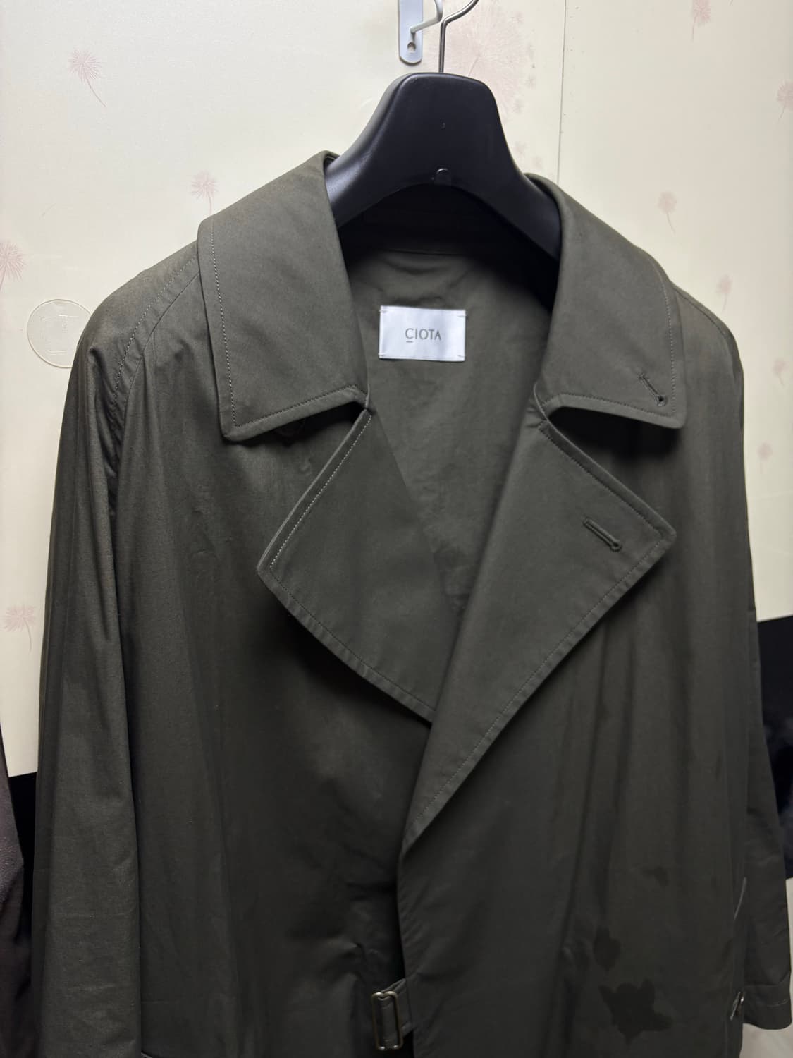 [4] 시오타 수빈 코튼 타이로켄 코트 차콜그레이 상품이미지7
