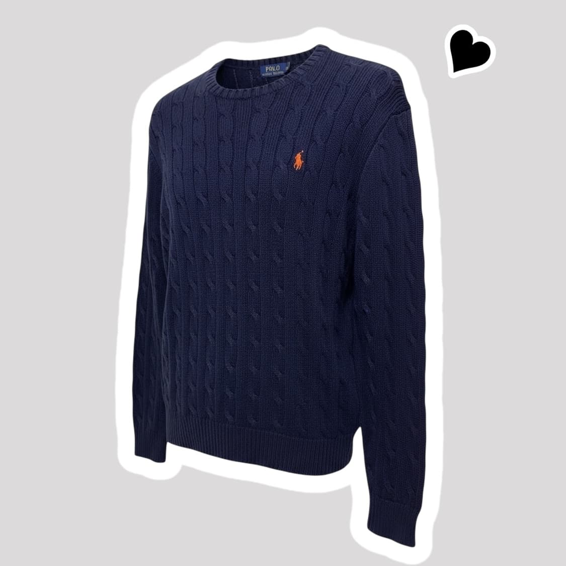 신형 폴로 랄프로렌 네이비 꽈배기 니트 상품이미지1