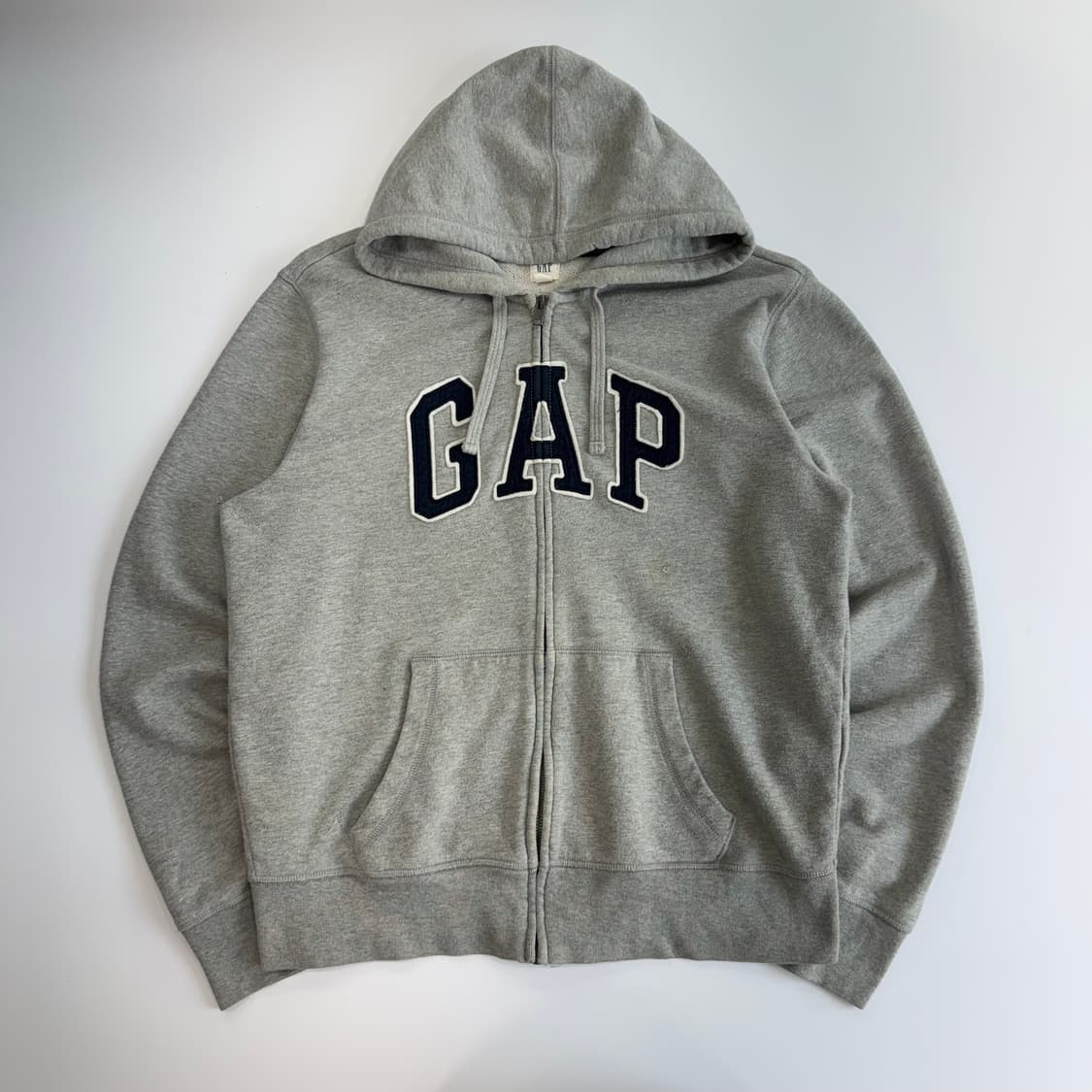 Gap 갭 네이비 로고 그레이 후드집업 상품이미지3