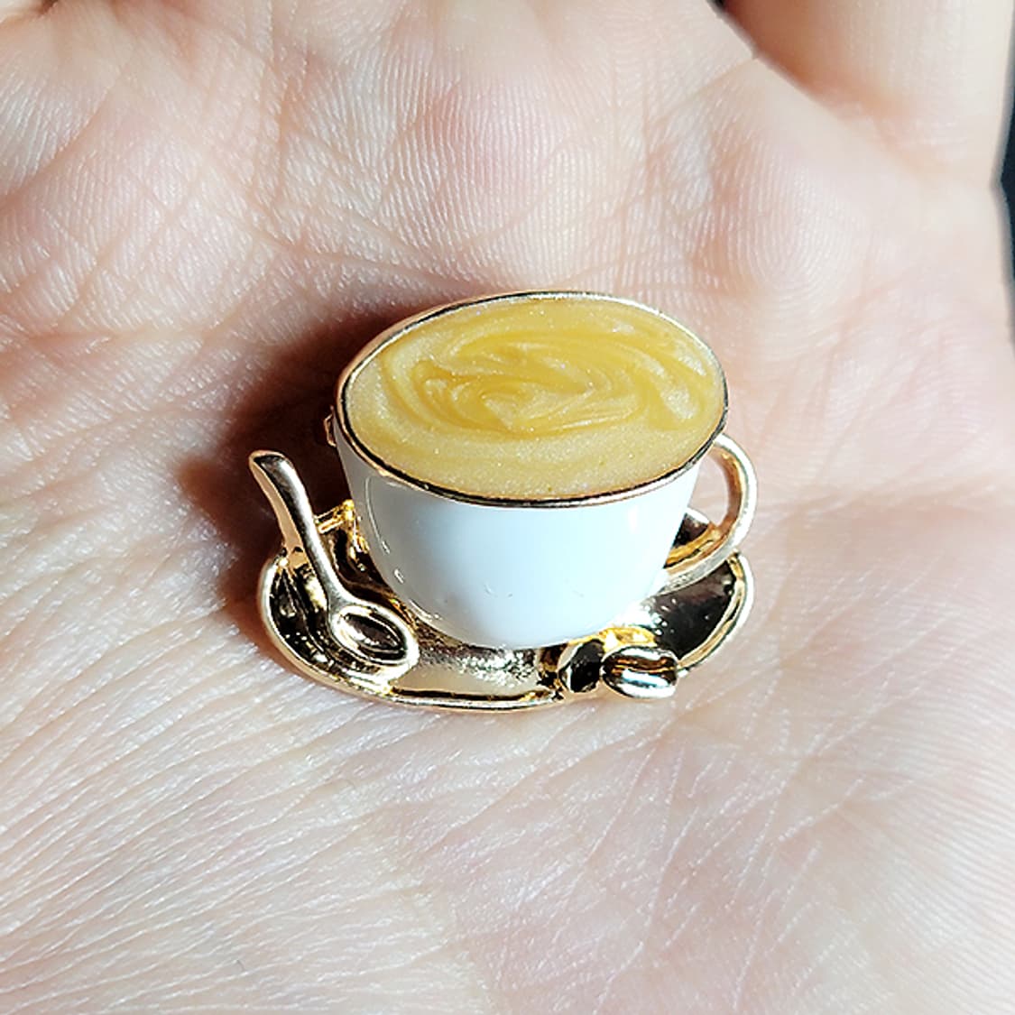 Crema Dream 브로치 남자 여자 엔틱 빈티지 선물 접시 커피 상품이미지6