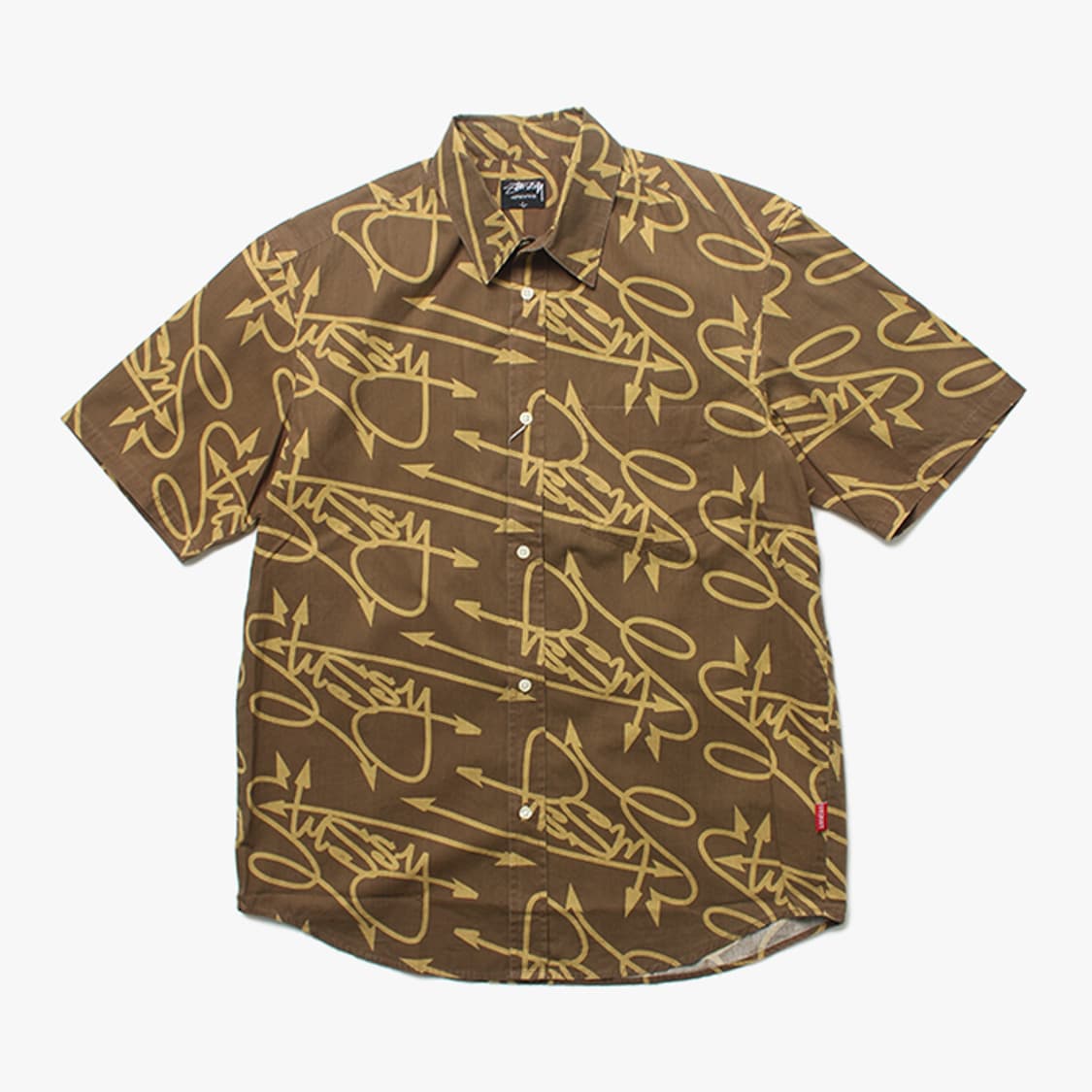  STUSSY "Brown Half Shirts" 상품이미지1