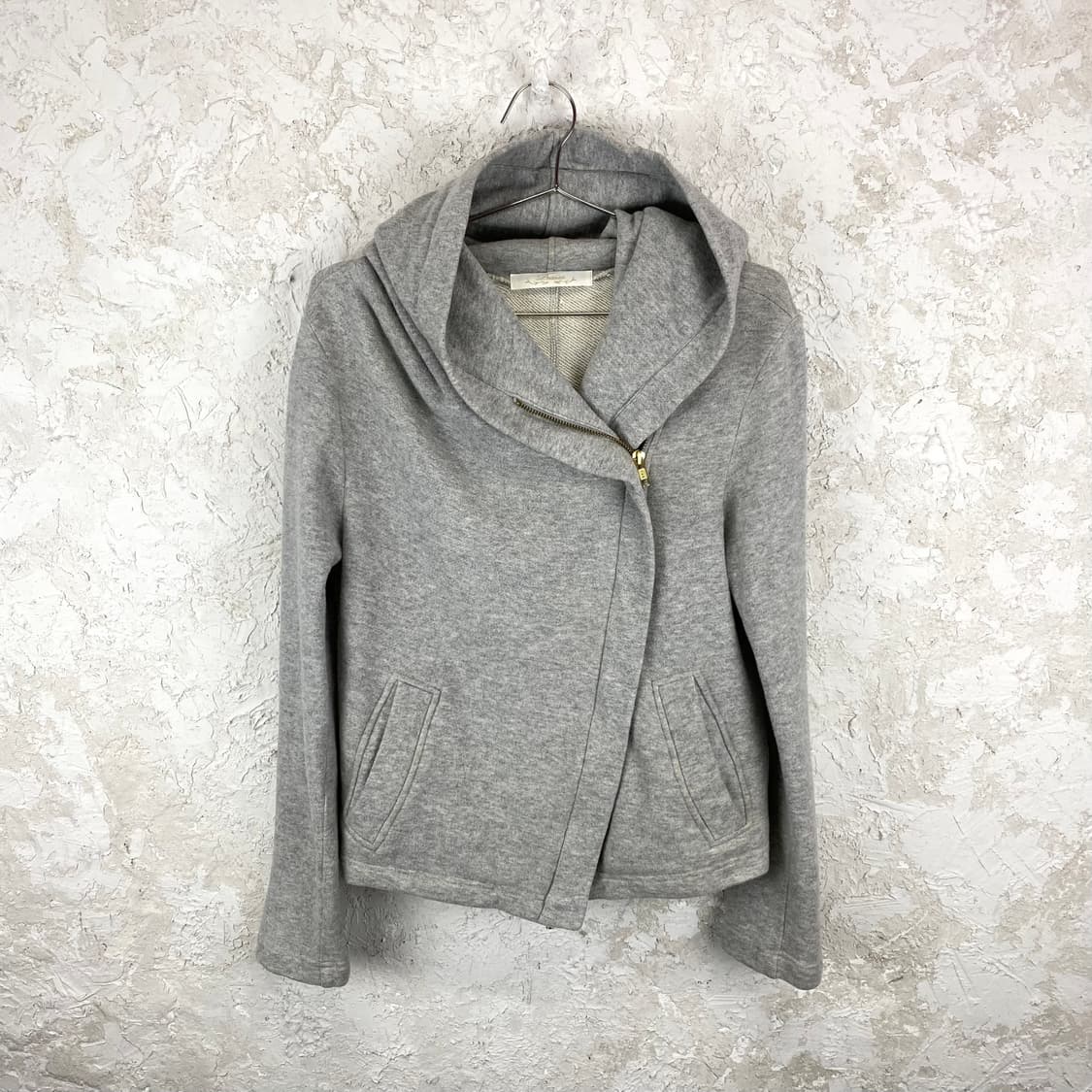 PRAISE 애시메트릭 지퍼 후드 스웻 자켓 상품이미지1