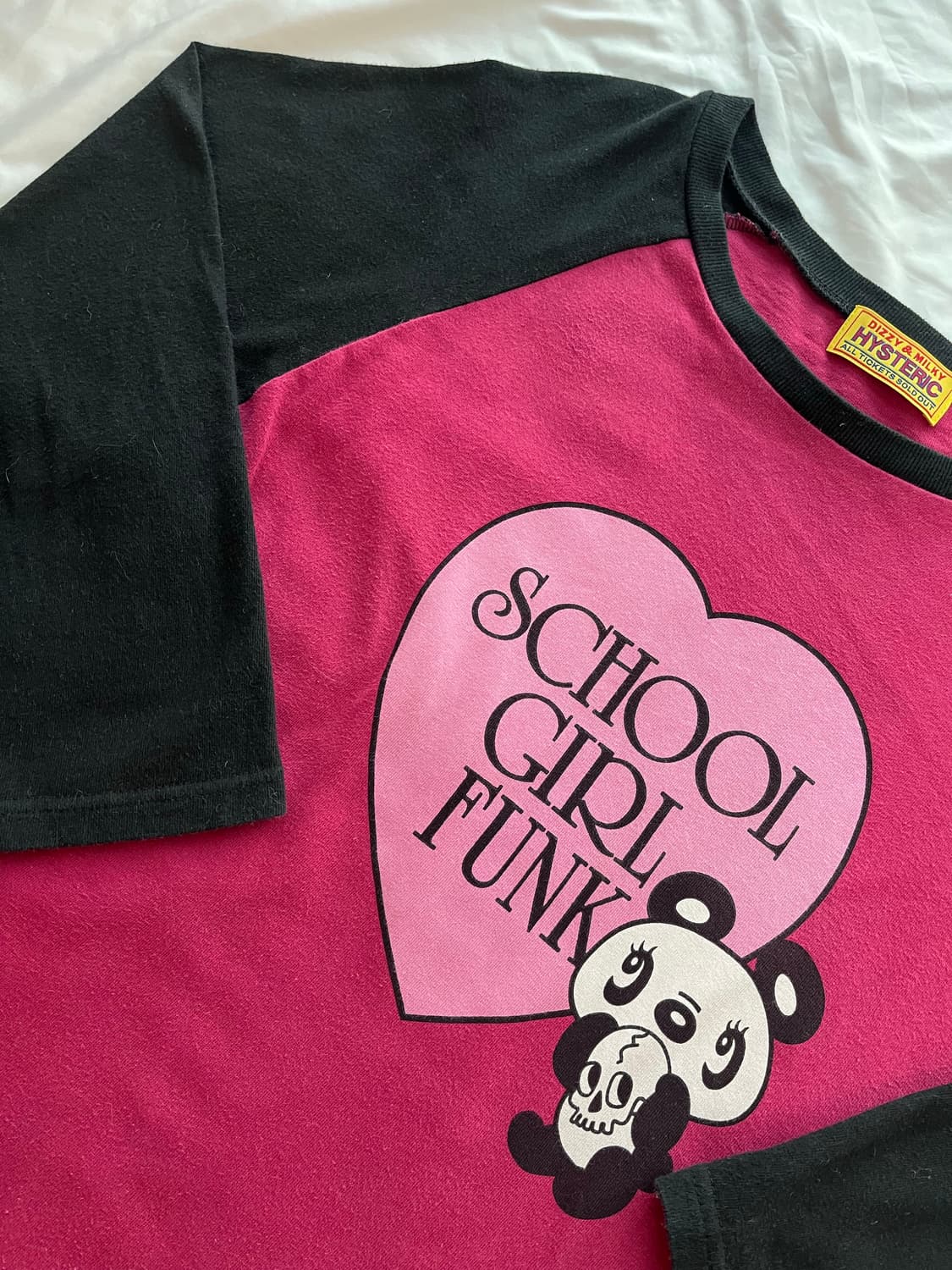 히스테릭 글래머 스쿨 걸 펑크 하트 팬더 나그랑 롱 슬리브 긴팔 티셔츠 상품이미지4