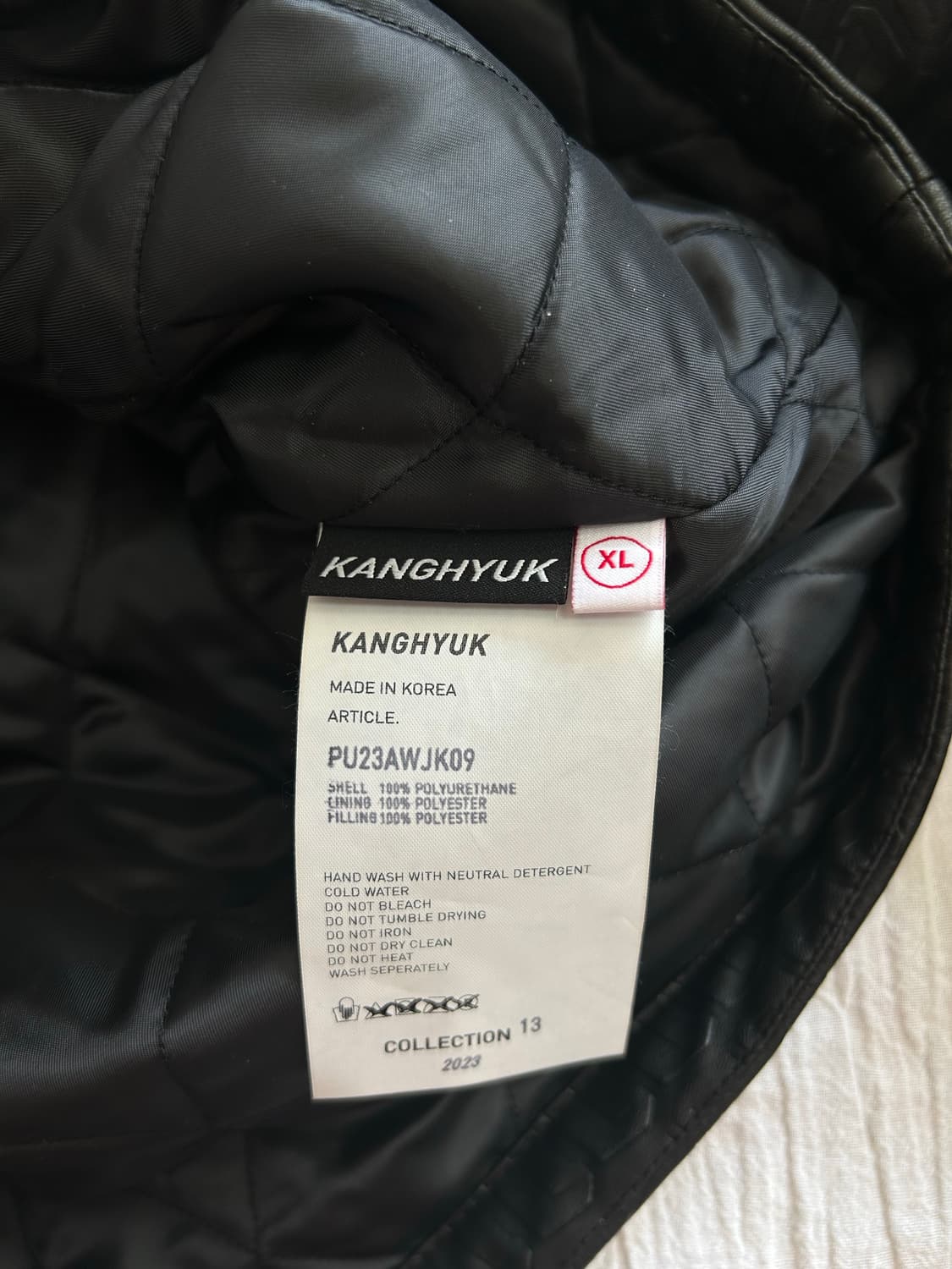 강혁(KANGHYUK) 정품 엠보 로고 퀼팅 점퍼 상품이미지5