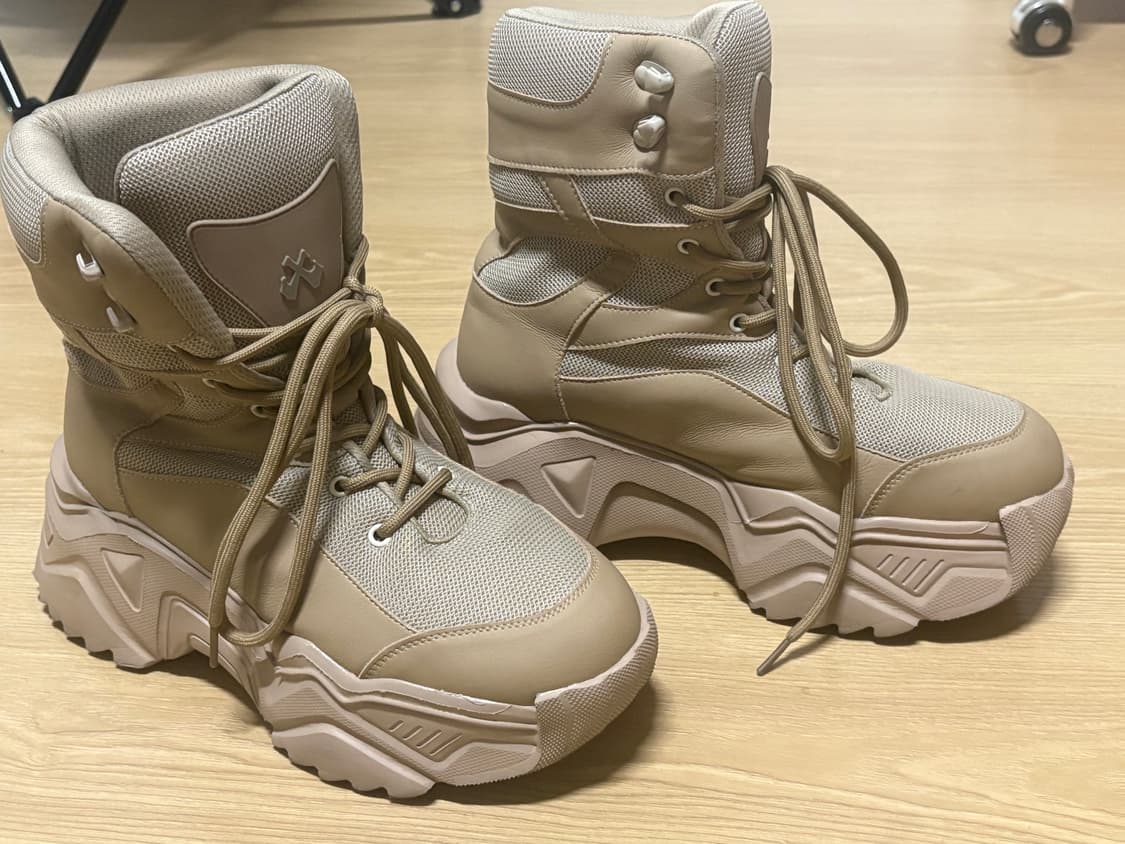 YEEL 와이이엘 플랫폼 부츠 스니커즈 베이지 240 엘이이와이 leey 상품이미지2