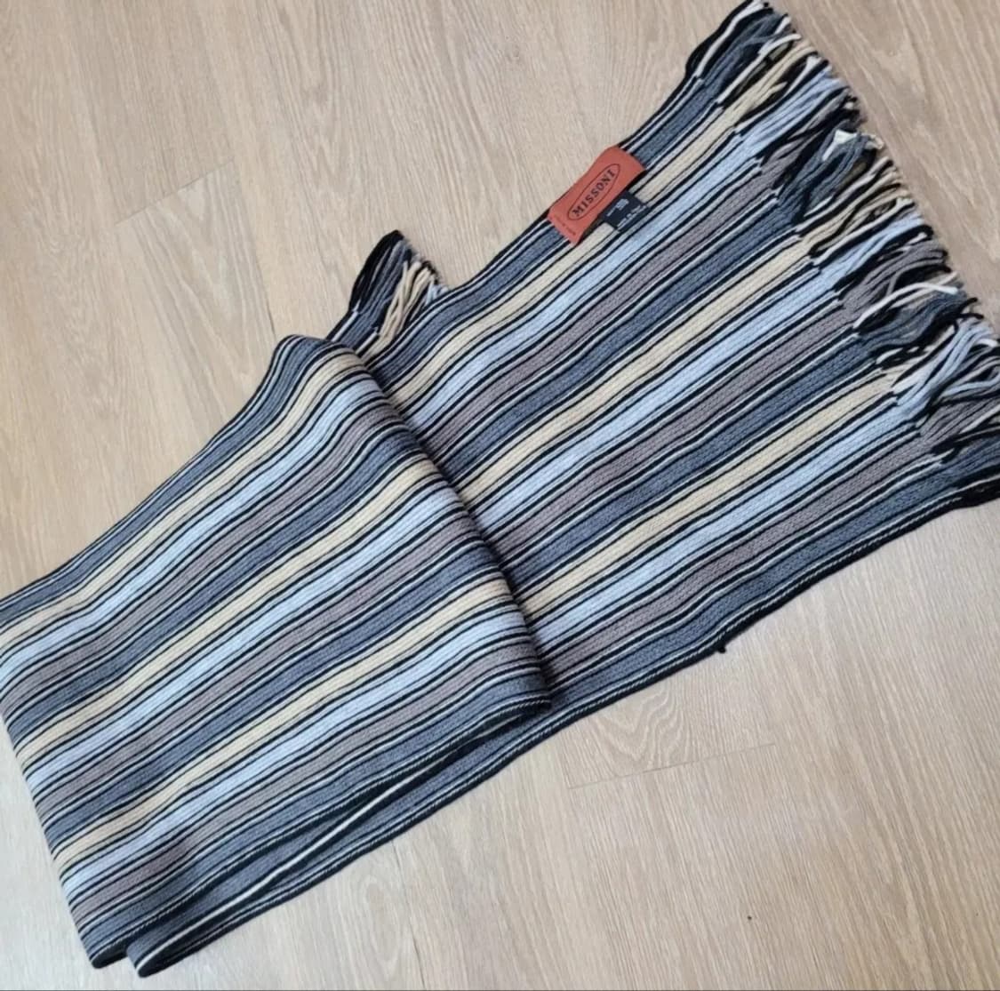 미쏘니 스트라이프 울 머플러 남여공용 상품이미지1