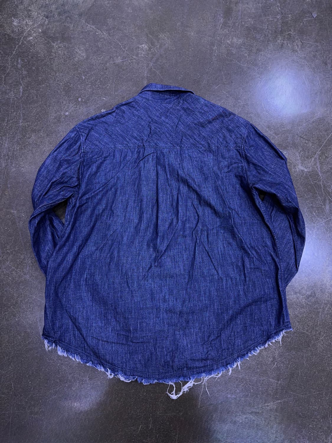 비바스튜디오 데미지 웨스턴 데님셔츠 딥인디고 L 상품이미지2