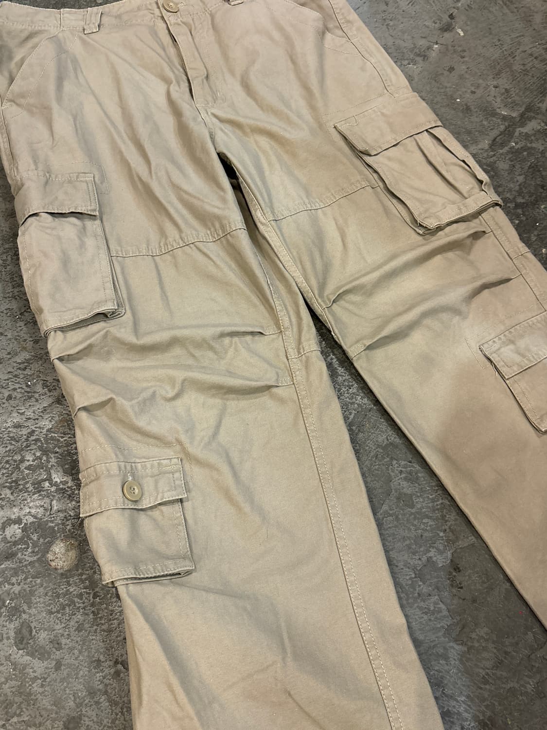 빈티지 카키 와이드 카고팬츠 상품이미지8