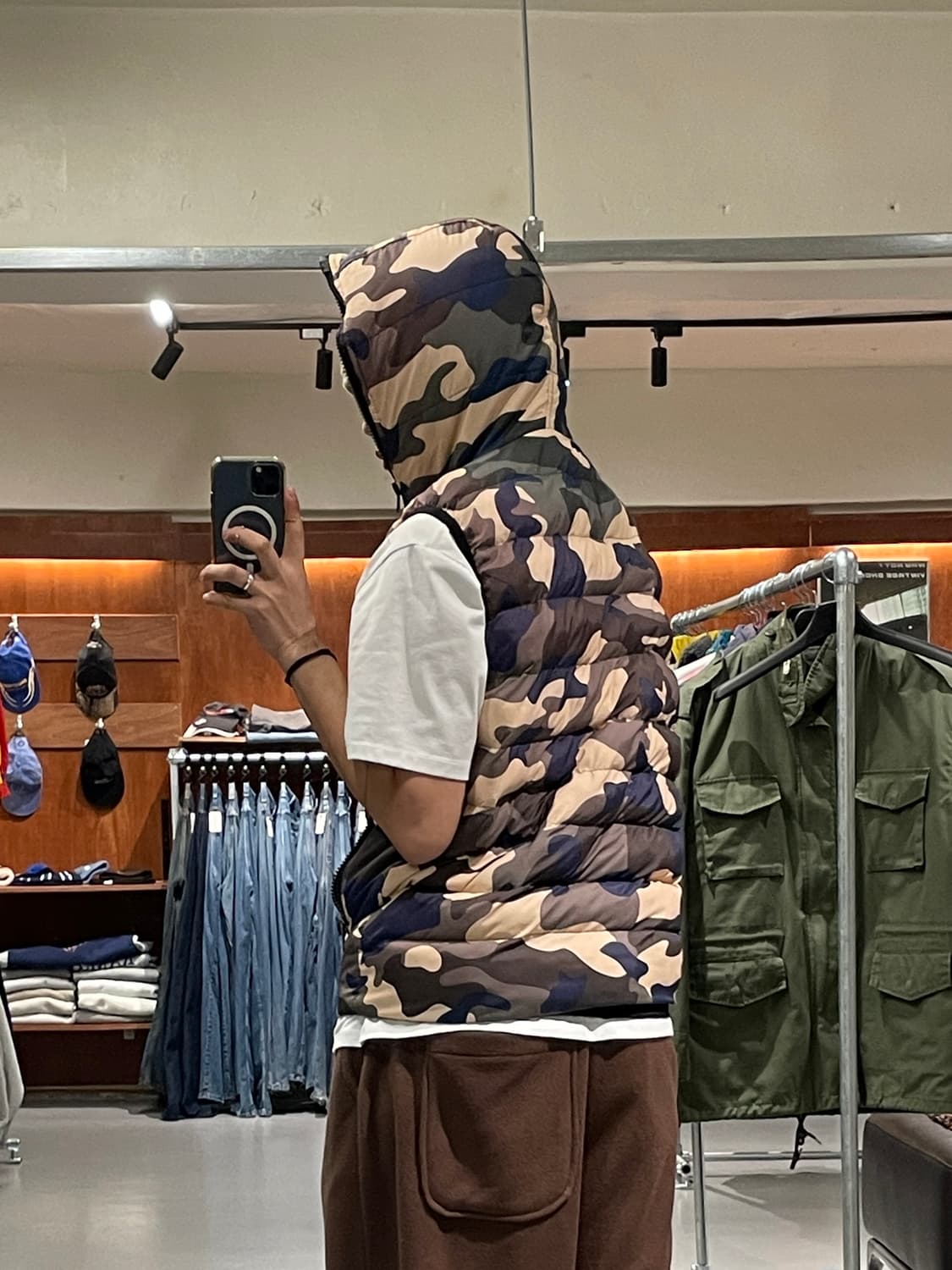 카모플라주 패딩 조끼   상품이미지5