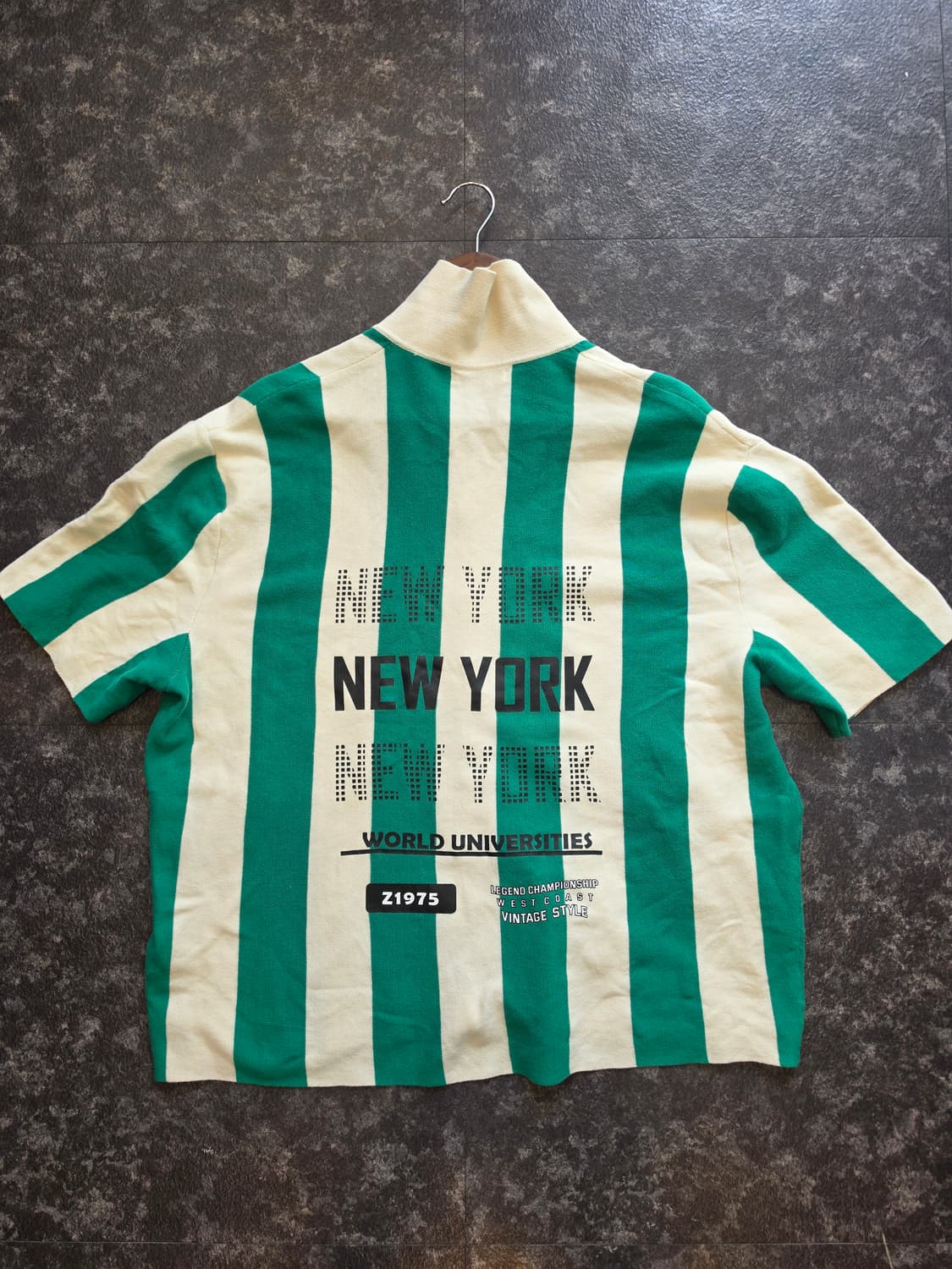 자라 스트라이프 반팔 니트 폴로티셔츠 -L 상품이미지4