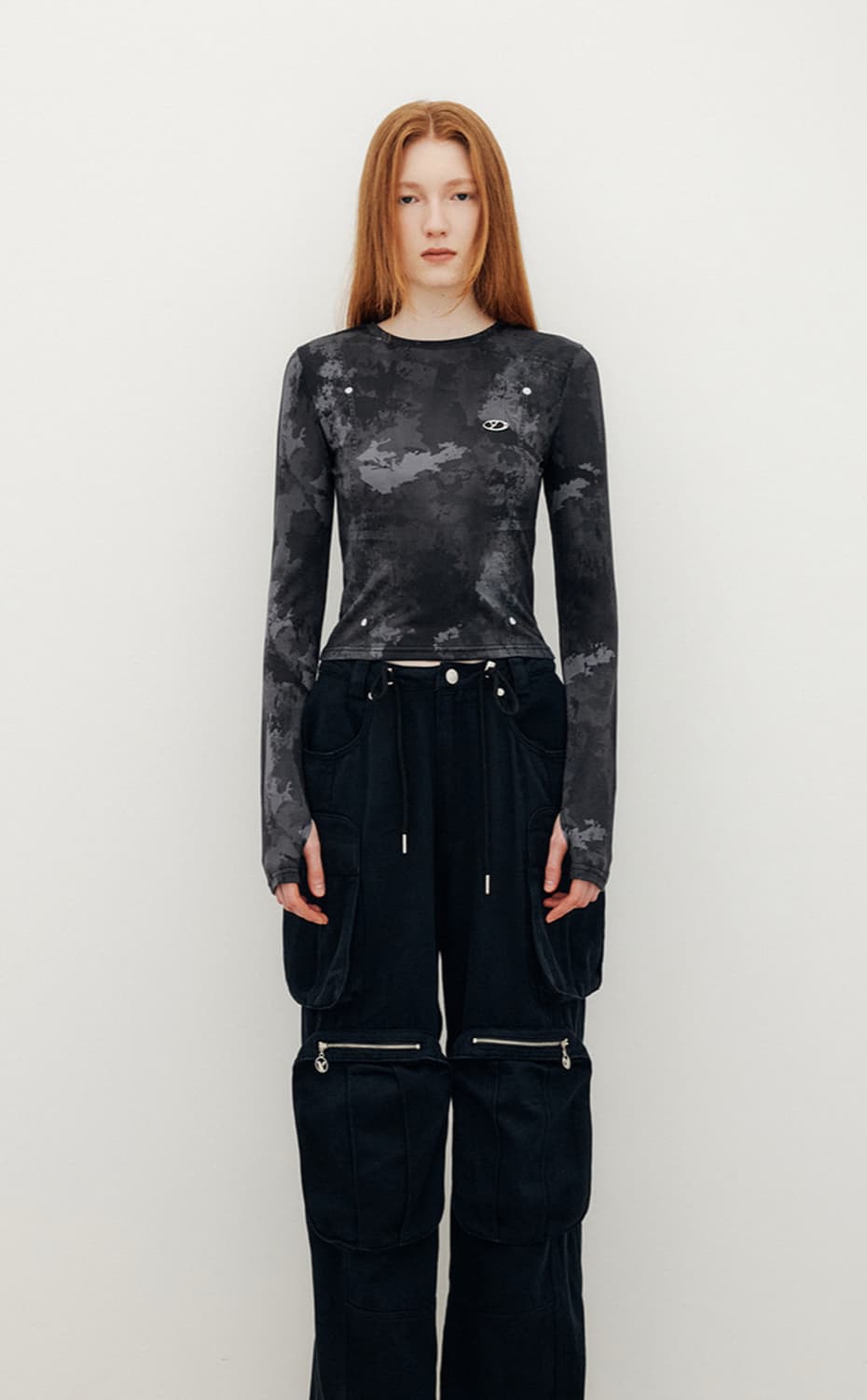 YUSE 유즈 카모 풀프린트 슬림라운드 티셔츠 상품이미지1