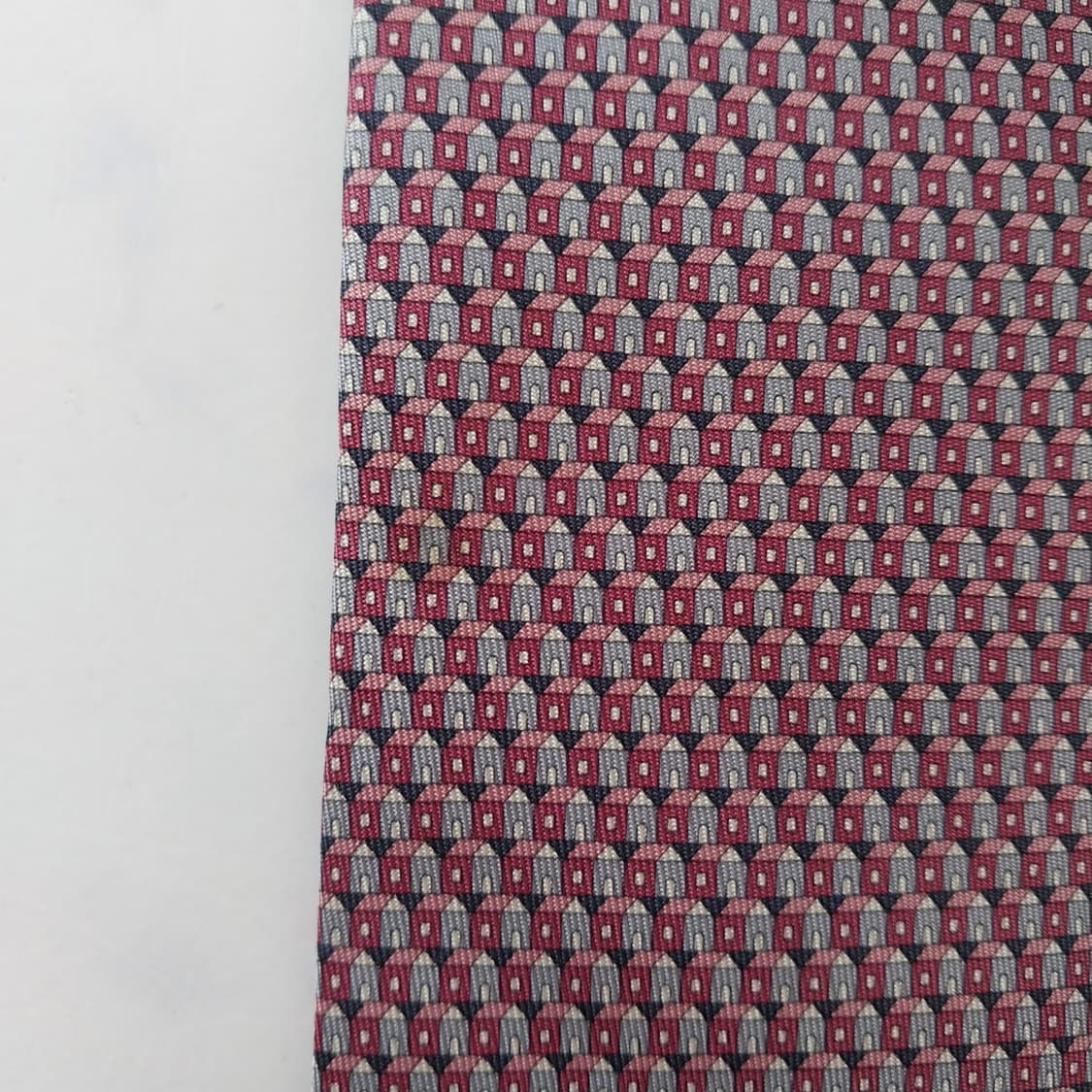 페라가모 실크 와인 하우스 패턴 넥타이 7.9cm A등급 K2319 상품이미지10