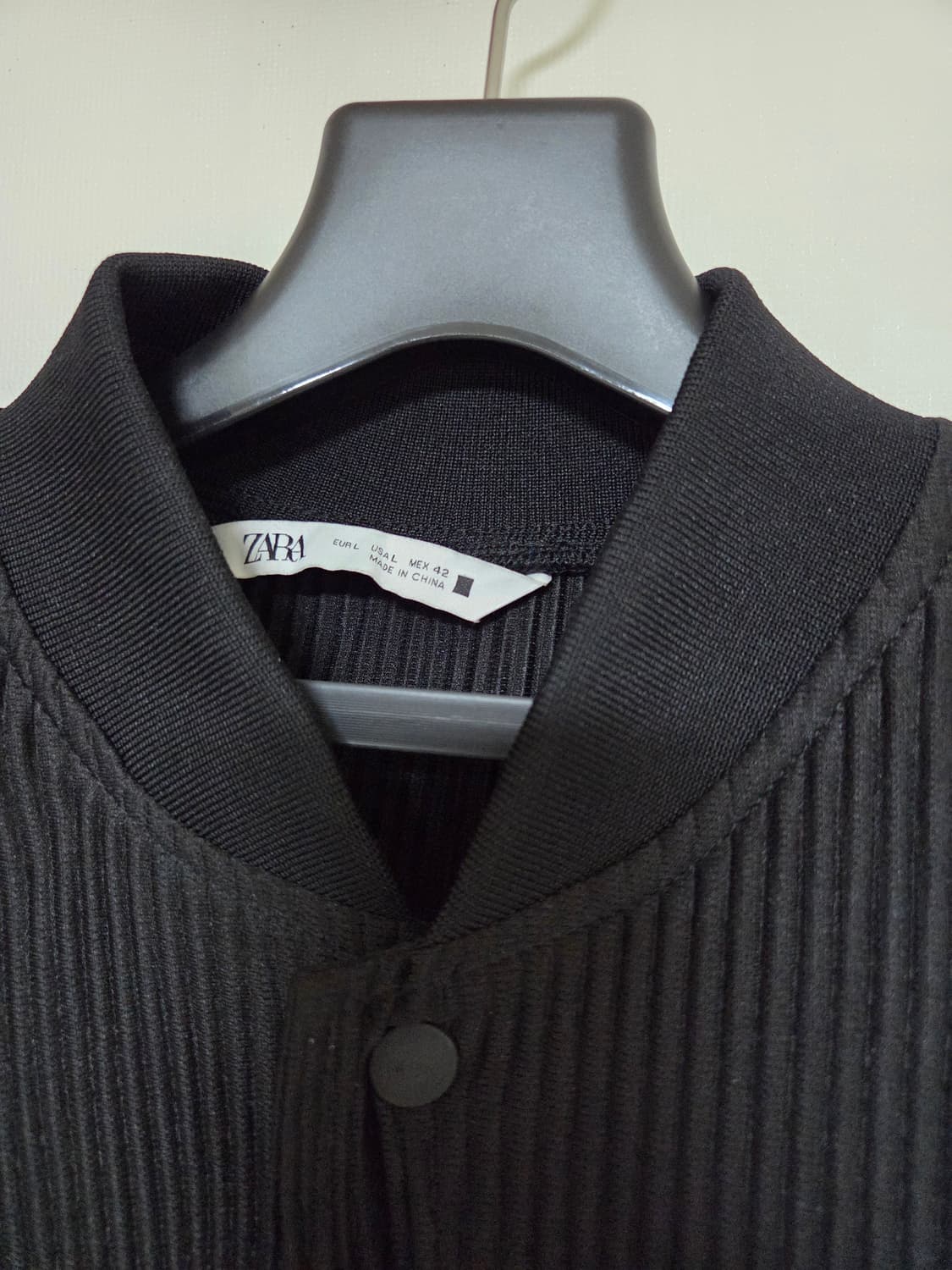 자라 블랙 플리츠 스타일 블루종 L사이즈 상품이미지2